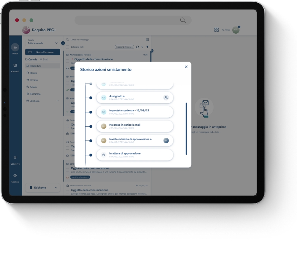requiro pec+ smistamento requiro pec+ smistamento
